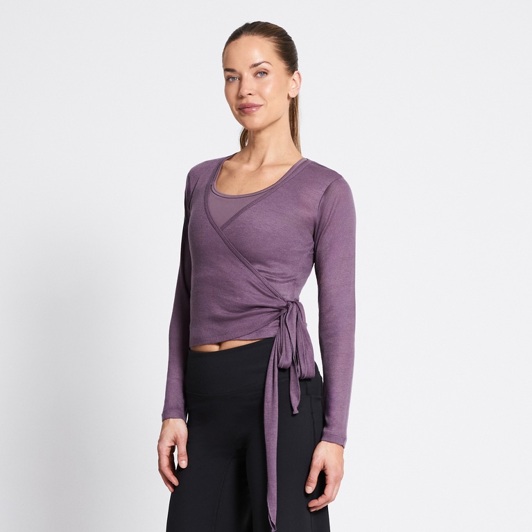 Wrap top "Pilates Top" Plum